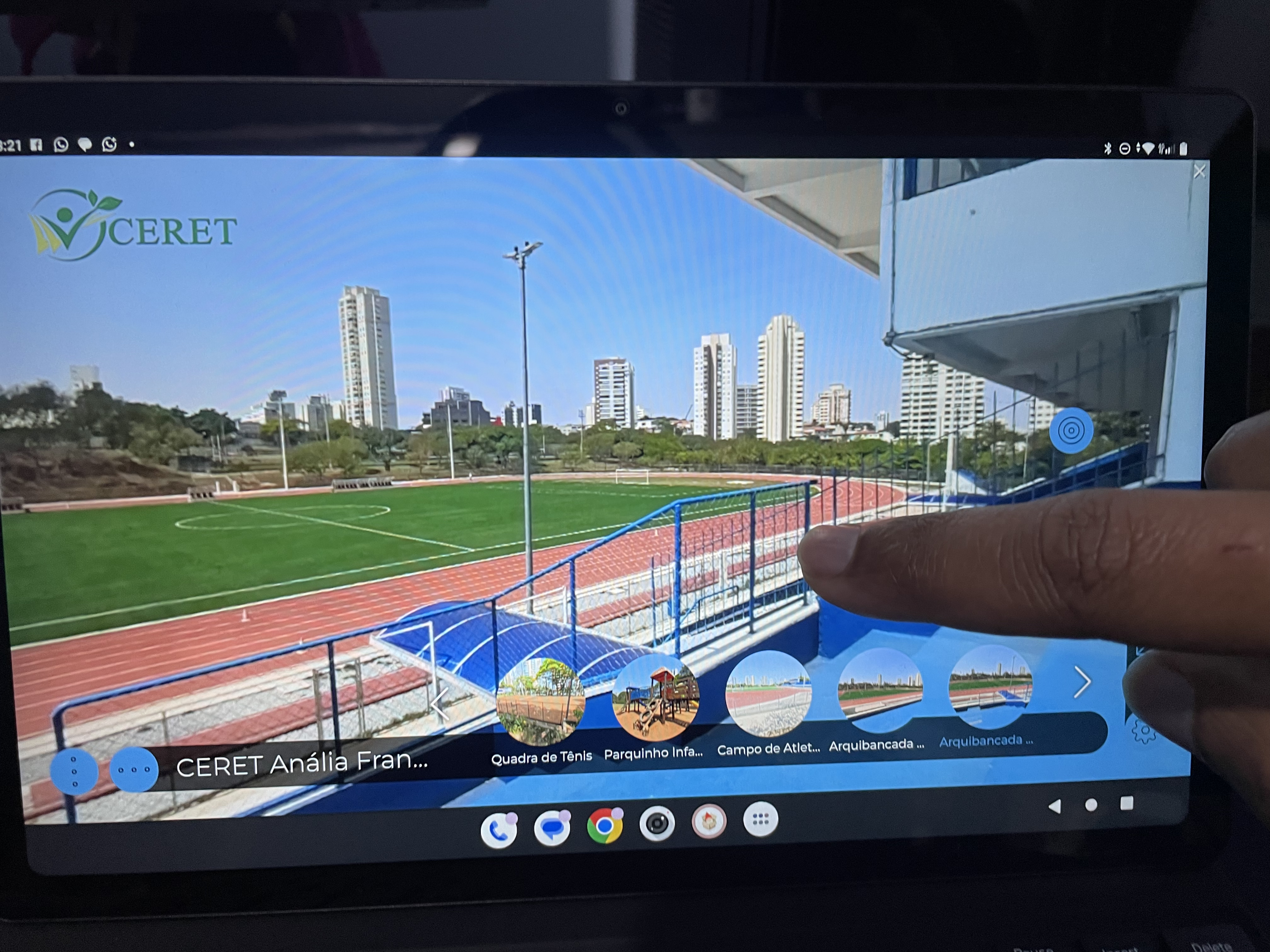 Foto de interação com Tour 360